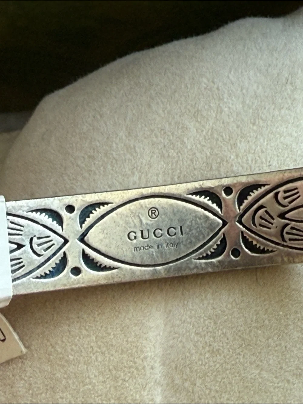 Gucci Embossed Green Jewelry Box